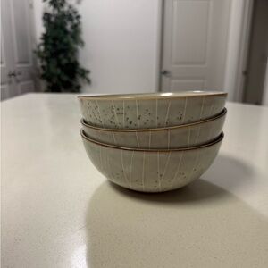 Discontinued Solene GrayBlue Three Speckled Bowls